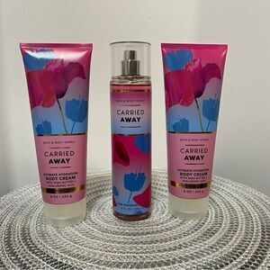 BBW Carried Away Body Cream and Fragrance Mist set of 3 NWT